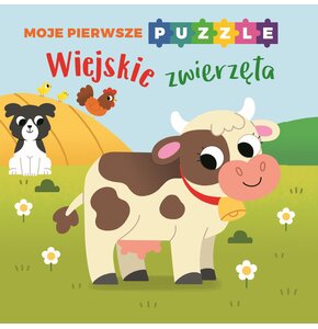 Książka Moje pierwsze puzzle Wiejskie zwierzęta (twarda okładka)