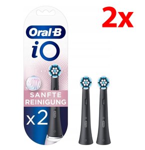 Oryginalna końcówka szczoteczki ORAL-B iO Gentle Care (2 szt.) (Delikatna pielęgnacja) Czarny
