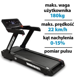 Bieżnia elektryczna HERTZ FITNESS T8 2210W 22km/h