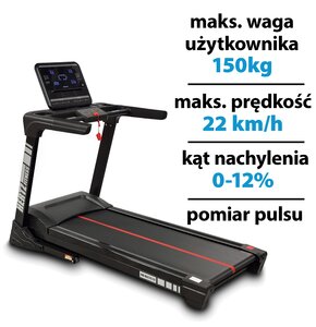 Bieżnia elektryczna HERTZ FITNESS Run Master 8.0 2570W 22km/h