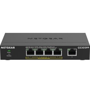 Switch NETGEAR GS305PP-300EUS Gigabit Ethernet, 5 portów, Funkcja PoE