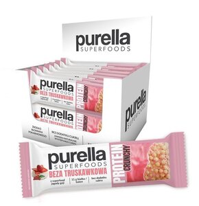 Baton proteinowy PURELLA Superfoods Truskawkowy (15 x 45 g)