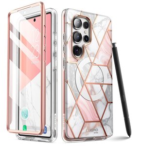 Etui SUPCASE Cosmo Mag MagSafe do Samsung Galaxy S25 Ultra Marmurowy