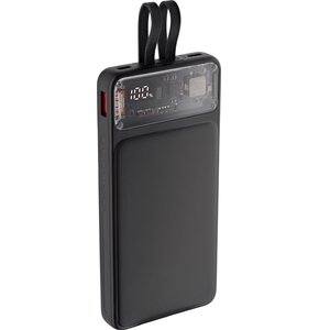 Powerbank QUALO Transparent QTPB10-LD-23-01 10000 mAh Czarny