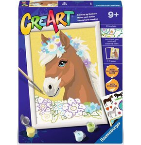 Malowanie po numerach RAVENSBURGER CreArt Koń z kwiatami 23980
