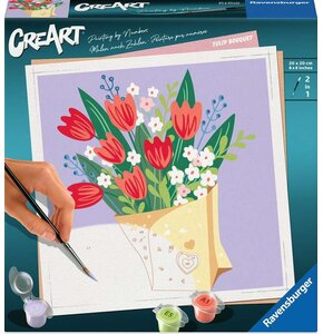 Malowanie po numerach RAVENSBURGER CreArt Bukiet kwiatów Tulipany 25518