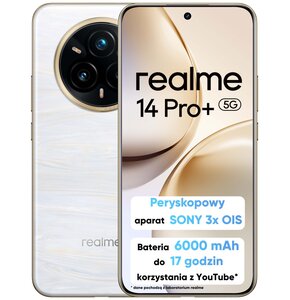Smartfon REALME 14 Pro+ 5G 12/512GB 6.83" 120Hz Perłowy