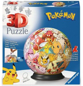 Puzzle 3D RAVENSBURGER Kula Pokémon Postacie 11595 (72 elementy)