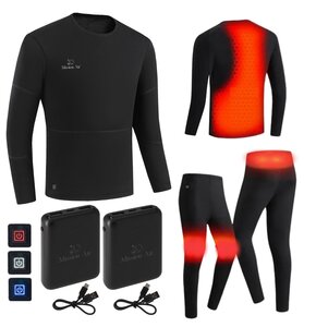 Bielizna podgrzewana MISSION AIR E-Underwear Men +2 x Powerbank (rozmiar M) Czarny