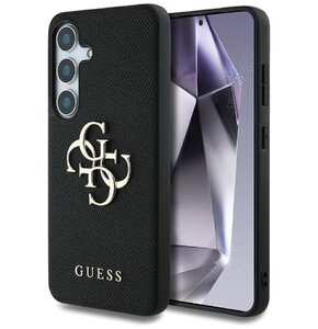 Etui GUESS Grained Big 4G Logo Small Classic Logo do Samsung Galaxy S25+ Czarny