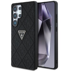 Etui GUESS Hot stamp 4G Pattern Triangle Metal Logo do Samsung Galaxy S25 Ultra Czarny