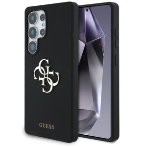 Etui GUESS Silicone Big 4G Logo Bottom Script do Samsung Galaxy S25 Ultra Czarny