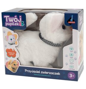 Zabawka interaktywna ASKATO Twój pupilek Biały kotek 126098