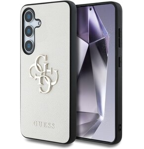Etui GUESS Grained Big 4G Logo Small Classic Logo do Samsung Galaxy S25 Beżowy