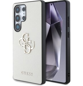 Etui GUESS Grained Big 4G Logo Small Classic Logo do Samsung Galaxy S25 Ultra Beżowy
