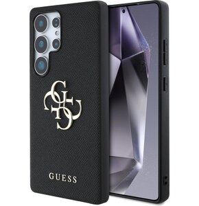 Etui GUESS Grained Big 4G Logo Small Classic Logo do Samsung Galaxy S25 Ultra Czarny