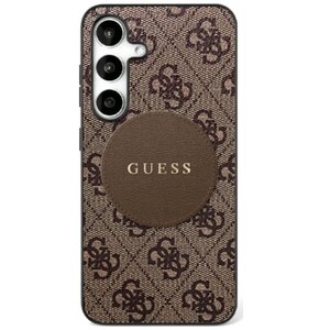Etui GUESS 4G Round Patch Classic Logo MagSafe do Samsung Galaxy S25 Brązowy