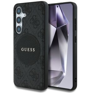 Etui GUESS 4G Round Patch Classic Logo MagSafe do Samsung Galaxy S25 Czarny