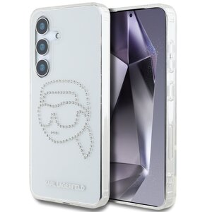 Etui KARL LAGERFELD Rhinestones Karl Head Logo do Samsung Galaxy S25 Przezroczysty