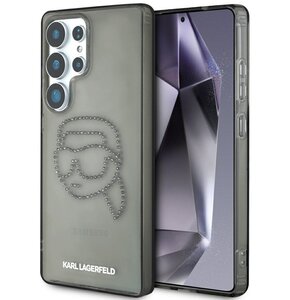Etui KARL LAGERFELD Rhinestones Karl Head Logo do Samsung Galaxy S25 Ultra Czarny