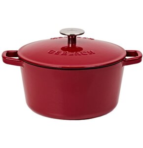 Garnek żeliwny GERLACH Natur Iron 26 cm Czerwony