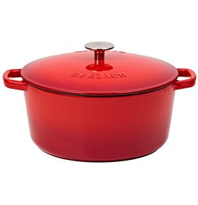 Garnek żeliwny GERLACH Natur Iron 26 cm Czerwony