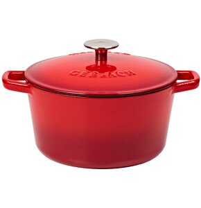 Garnek żeliwny GERLACH Natur Iron 21 cm Czerwony