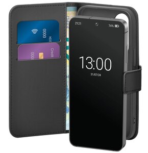 Etui PURO Wallet Stand do Samsung Galaxy S25 Czarny