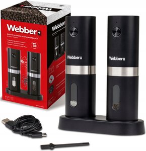 Zestaw młynków do przypraw WEBBER MK-40A Czarny