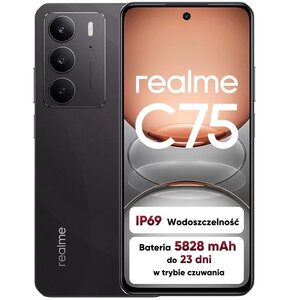 Smartfon REALME C75 8/128GB 6.72'' 90Hz Czarny