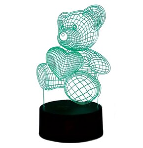 Lampka nocna EXTRALINK Miś serce 3D USB