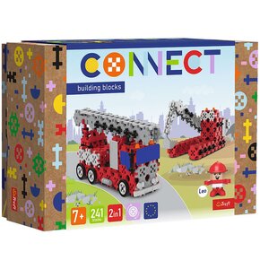 Klocki plastikowe TREFL Connect 2w1 Straż Pożarna / Koparka gąsienicowa 61972