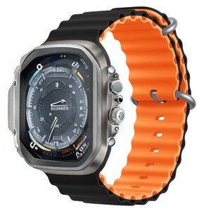 Pasek DEVIA Deluxe Sport6 do Apple Watch (42/44/45/49mm) Czarno-pomarańczowy