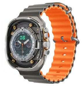 Pasek DEVIA Deluxe Sport6 do Apple Watch (38/40/41mm) Szaro-pomarańczowy