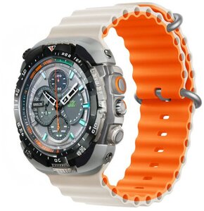 Pasek DEVIA Deluxe Sport6 do Apple Watch (42/44/45/49mm) Szaro-pomarańczowy