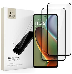 Szkło hartowane TECH-PROTECT Glass Fit+ do Motorola Moto G15/G15 Power/G05/E15 Czarny (2 szt.)