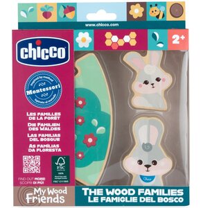 Zabawka CHICCO My Wood Friends Drewniana rodzinka 2 Króliczki Zestaw Tata 00012208100000