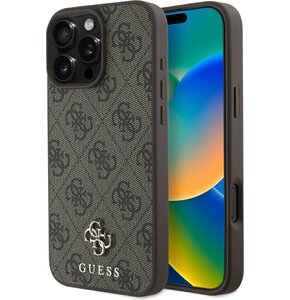 Etui GUESS 4G Small Classic MagSafe do Apple iPhone 16 Pro Brązowy