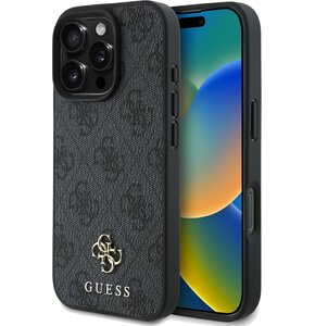 Etui GUESS 4G Small Classic MagSafe do Apple iPhone 16 Pro Max Czarny
