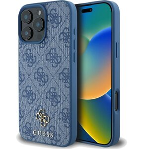 Etui GUESS 4G Small Classic MagSafe do Apple iPhone 16 Pro Max Niebieski
