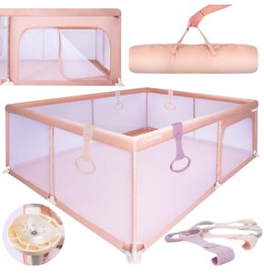 Kojec dla dziecka SUN BABY Z-B02.008.0.2-B13.001.0.2 150 x 200 x 68 cm Różowy