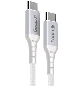 Kabel USB-C - USB-C CRONG Armor Link 1.5 m Biały