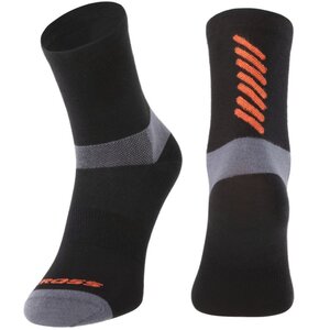 Skarpetki rowerowe KROSS Rubble Mid (rozmiar XL) Czarno-czerwony