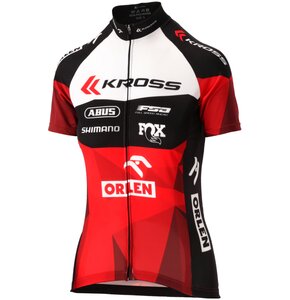 Koszulka rowerowa KROSS OCT Replika (rozmiar S) Czarno-czerwony