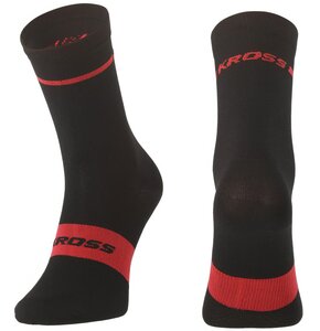 Skarpetki rowerowe KROSS Pave Hi (rozmiar XL) Czarno-czerwony