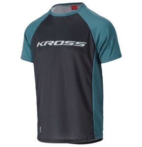 Koszulka rowerowa KROSS Hyde Short Sleeve (rozmiar S) Niebiesko-czarny