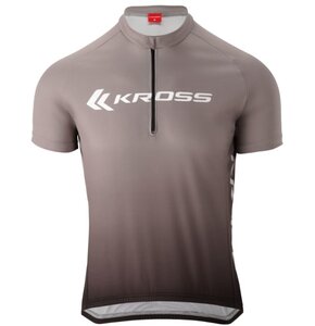 Koszulka rowerowa KROSS Sport Jersey (rozmiar S) Szaro-czarny