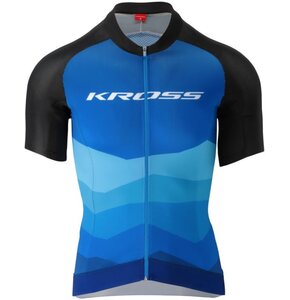 Koszulka rowerowa KROSS Pro Light Tokyo Edition (rozmiar S) Czarno-niebieski