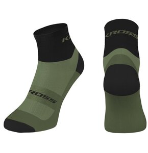 Skarpetki rowerowe KROSS Enduro Loony Mid (rozmiar M) Czarno-zielony