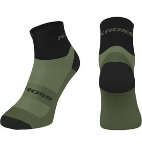 Skarpetki rowerowe KROSS Enduro Loony Mid (rozmiar S) Czarno-zielony